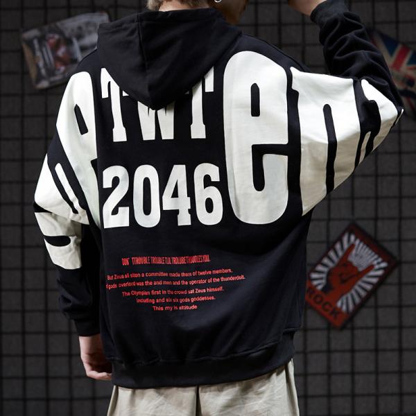 Os homens do skate do Spandex do algodão refrigeram Hoodies golpeiam a camiseta desproporcionado da luva com capa