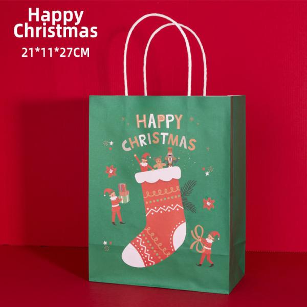Wholesale Spot Goods Various Recycled Christmas Paper Bags of Different Designs