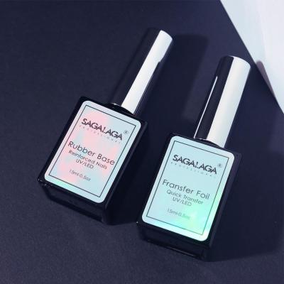 Nail Art Products 15ml Square Bottle Rubber Base Coat with Strong Adhesive and LED Lamp 30s Cure Time at Affordable