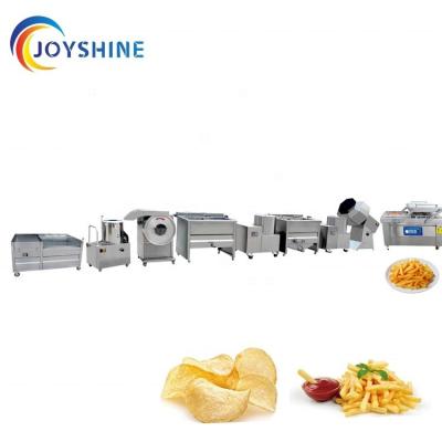 Linha de produção de batatas fritas semiautomática de baixo consumo para pequena escala