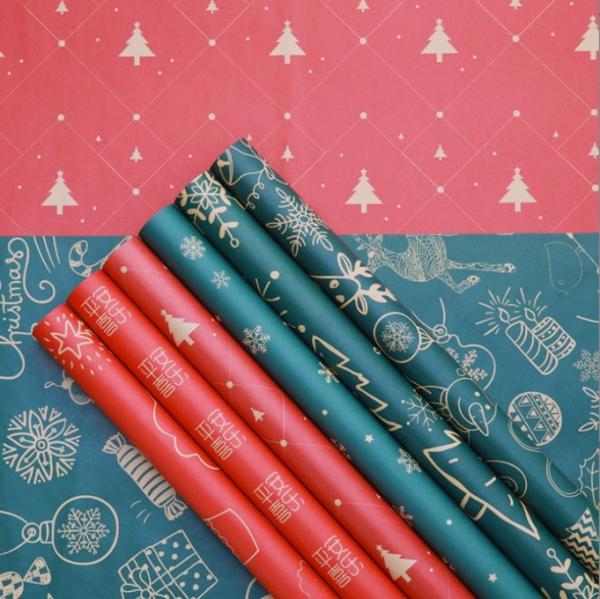 Christmas gift box, gift wrapping paper, Christmas Eve apple bouquet, fresh flower gift wrapping paper