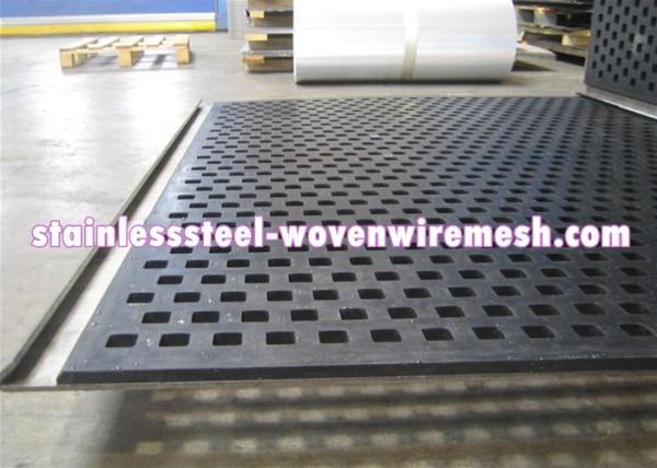 Square Hole Perforated Aluminum Panel , Architectural Perforated Metal Panels
