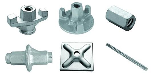 Formwork accessories, wing nut, tie-rod, washer plate, water stop