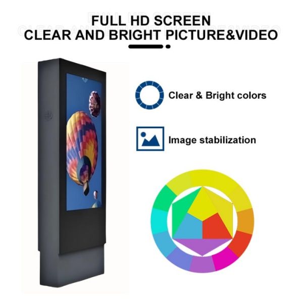 65 inch business grey high-definition vertical outdoor lcd advertising player