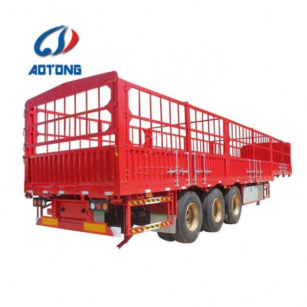 3 eixos 60 toneladas de caminhão de carga aberta de cama plana Trailers de vedação de estaca com 2 JOST King Pin