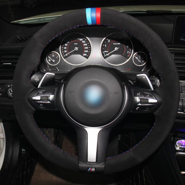 Leather Steering Wheel Wrap for BMW E36 E39 E46 E53 E60 E63 E64 E87 F10 E90 F87 F82 F12 F13