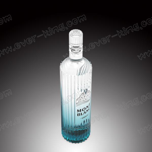 Logo fait sur commande formé par rond clair de fantaisie de Flint Liquor Vodka Glass Bottles