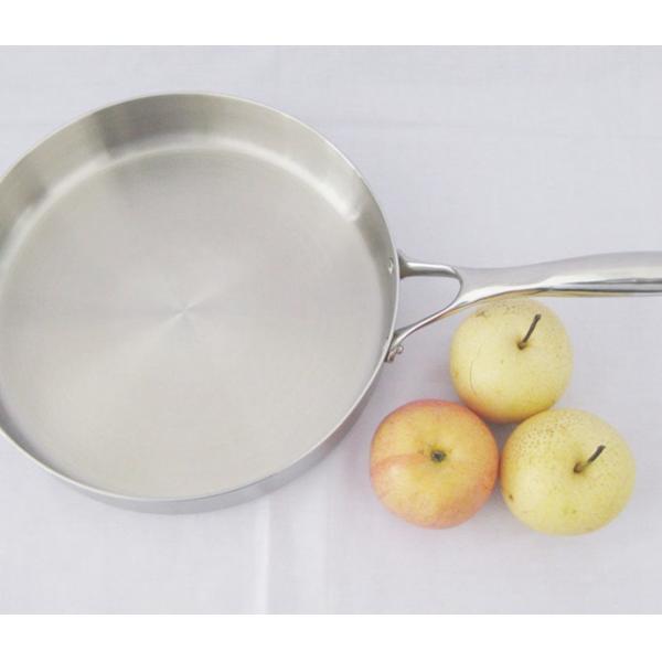 Stainless steel tri-ply Frying pan,cast iron handle,Size 20/22/24/26/28cm