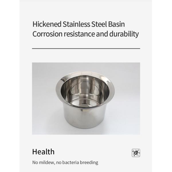 290mm Top Dia Stainless Steel Feeding Bucket For Calf Shelter With 6L Volume