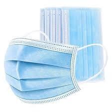 Anti Virus 3 Ply Face Mask , 3 Layer Non Woven Disposable Mask Fliud Resistant