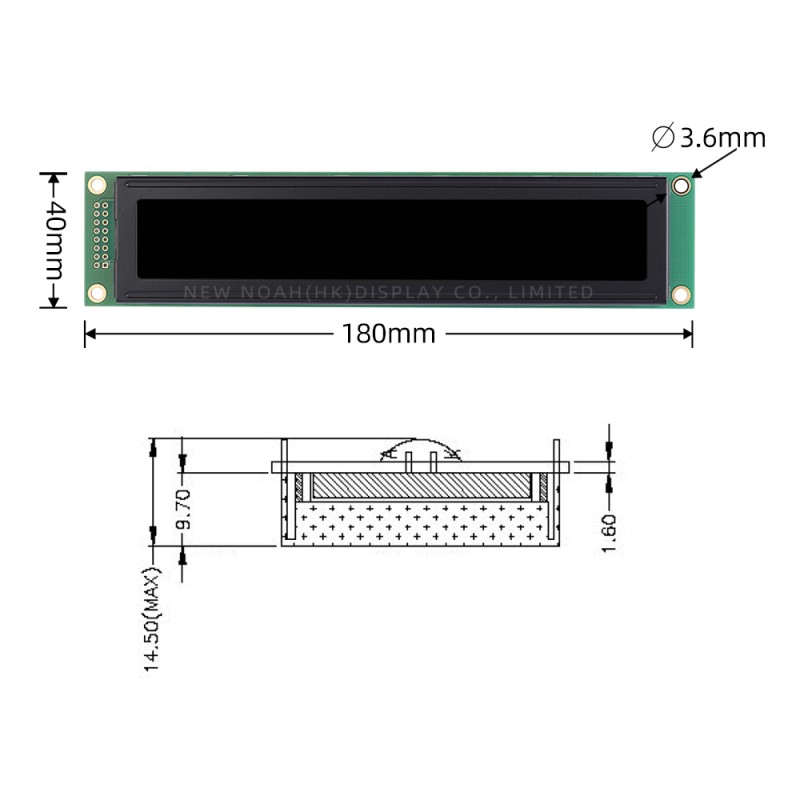 Cyrillic DFSTN Black Film 2002K-1 Large Screen LCD Module Equipped With Built-In Led Backlight