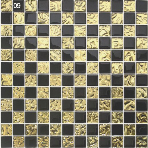 Glass and Metal Waterproof and Elegant Swimming Pool Mosaics For Building