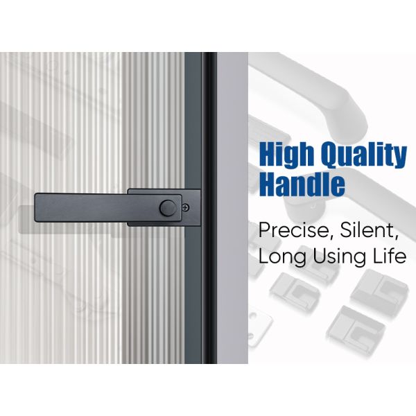 New Design Minimalist Ultra Narrow Slim Aluminum Frame Bathroom Kitchen Back Door Aluminum Alloy Casement Door