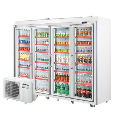 2000L SUS304 Glass Door Beverage Fridge , Removable Commercial Beverage Cooler