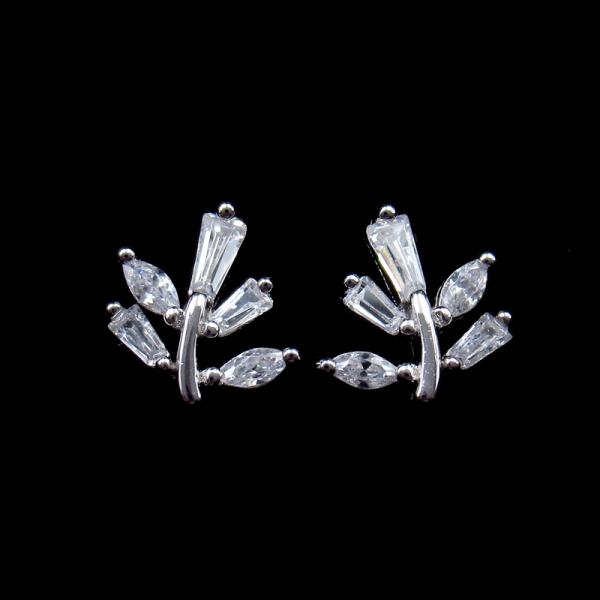 Double Dolphin Shape 925 Silver Earrings For Anniversary , Engagement , Gift