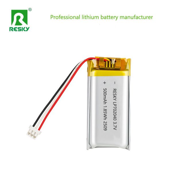 3.7V 500mAh 702040 Lithium Polymer Battery for Portable Mini Fans and Solar Devices