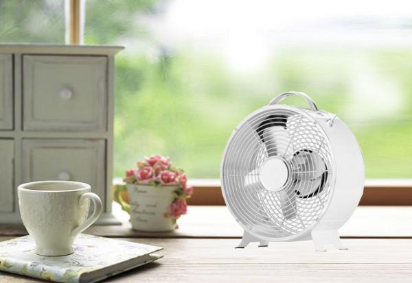 Smal Retro Desk Fan / 2 Speed 4 Blade Stainless Electric Fan For Home Appliance