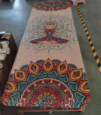 Wholesale Hot Selling Sports Grip Sustainable Eco Friendly Natural Rubber Jute Printed Yoga Mat