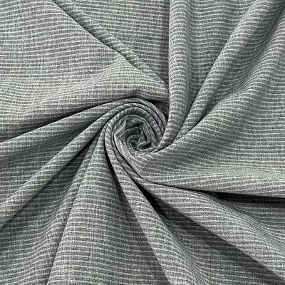 Horizontal Stripe Double Weft Cationic Polyester Fabric Four Way Stretch 2/1 Twill