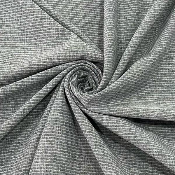 Horizontal Stripe Double Weft Cationic Polyester Fabric Four Way Stretch 2/1 Twill