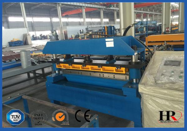 Pre-cutting Sheet Metal Cold Roll Forming Machine With Gear / Sprocket Driving