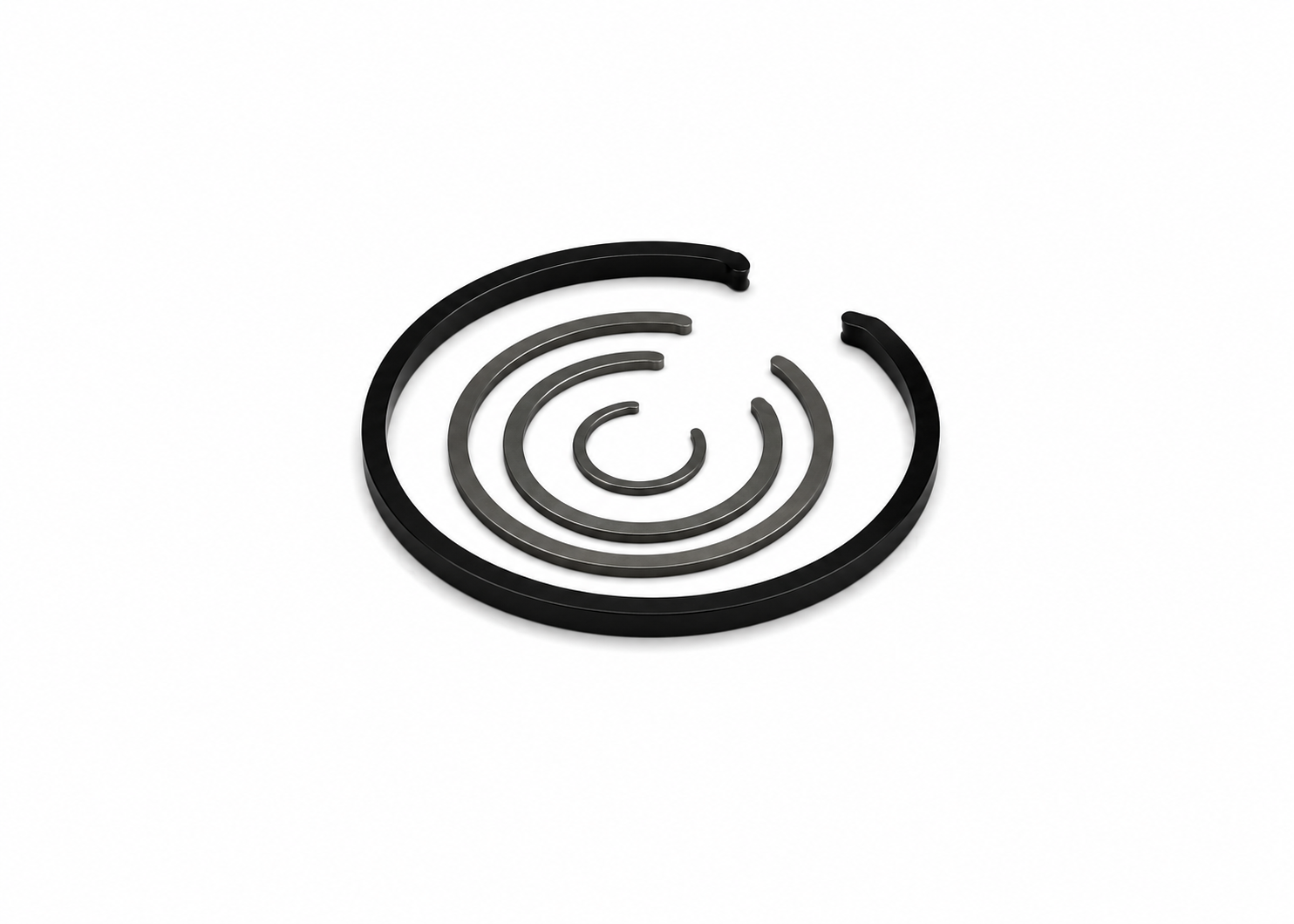 Chamfered Plain End Round Wire Retaining Ring Stainless Circlips