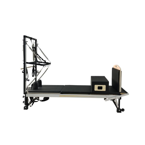 Versatile Metal Pilates Reformer Tower Barbell Aluminium Reformer U+PL025A Spring Components