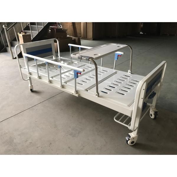 Голубая и белая кровать 2 функций ручная медицинская для клиники