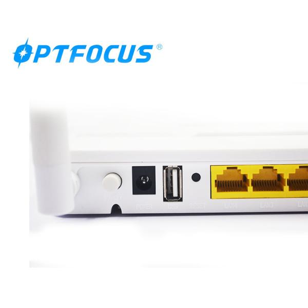 4 Ports Gigabit EPON ONU 1 Power Switch ZTE Chipset Compatible For Huawei