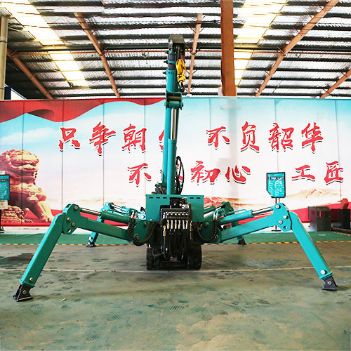 ZHONGMEI Blue Diesel CraneElectric start Spider Crane  12v 45AH 1.2t Tracked Spider Crane