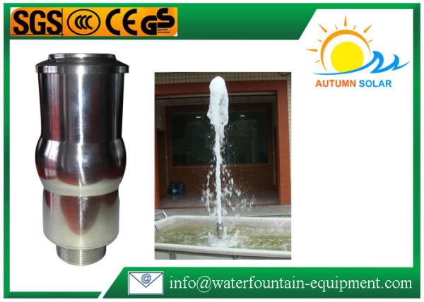 Full Stainless Steel Foam Fountain Nozzle , Geyser Jet Fountain Heads For Ponds