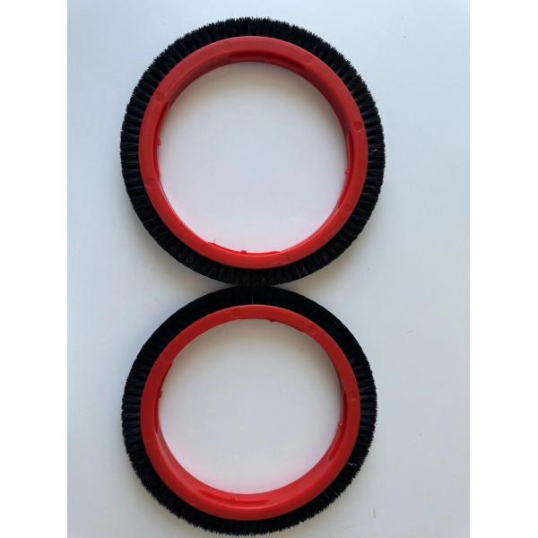 Textile Setting Machine Spares Stenter Machine Parts Brush Wheel 178mm Outer Dia Black Pig Hair