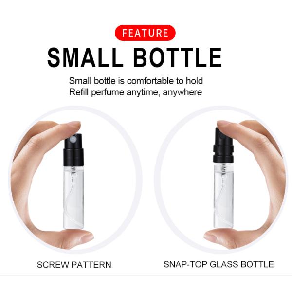 Small 2ml 3ml Gift Glass Perfume Sample Tester Bottle Perfume Spray Glass Vial Bottle