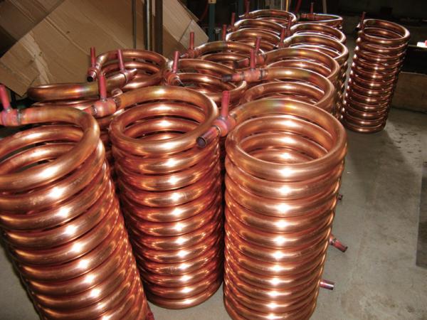 O fuzileiro naval TY2386 empilhou o tempo longo do tubo de cobre do permutador de calor 6HP da placa seguro