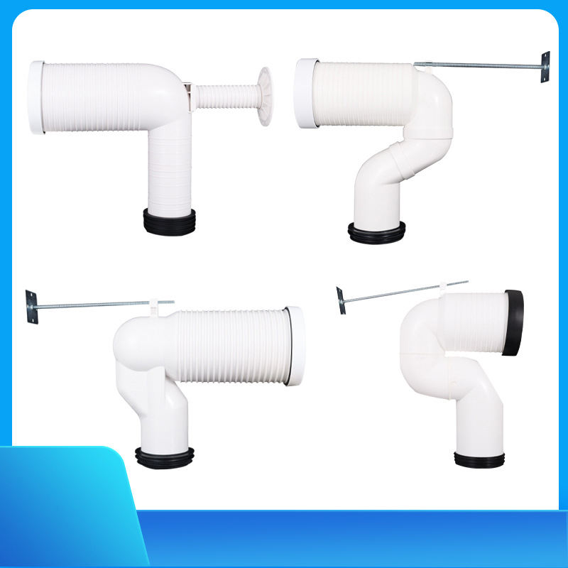 Modern 90-Degree Bend P-Type Steam Trap Sewage Polyvinyl Chloride Pipe HP Bathroom Toilet Drainage WC Pan Connector
