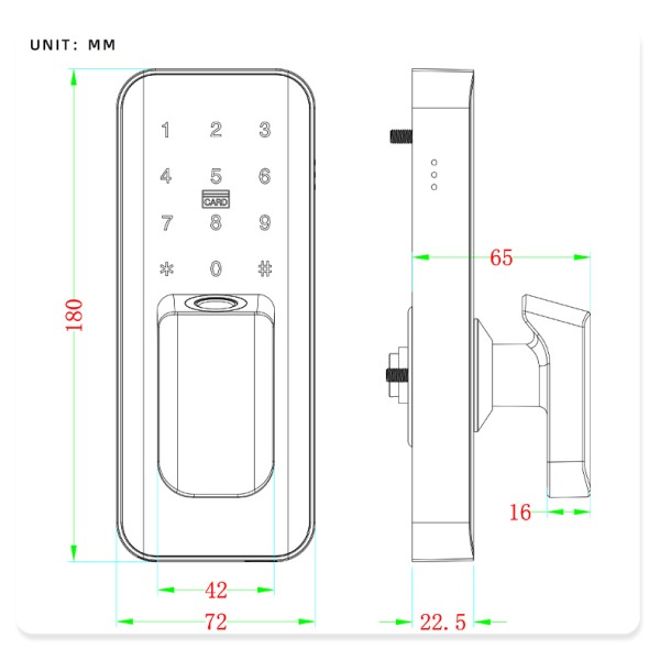YAGU Smart Door Lock With TTLock APP or Tuya APP Remote Control Password Door Lock With WIFI or BLE