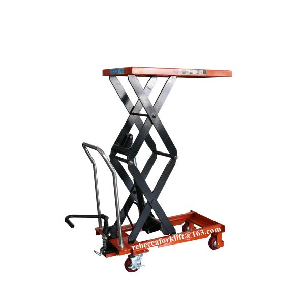 Height Adjustable Manual Lift Table 800KG Mini Hydraulic Scissor Lift Platform