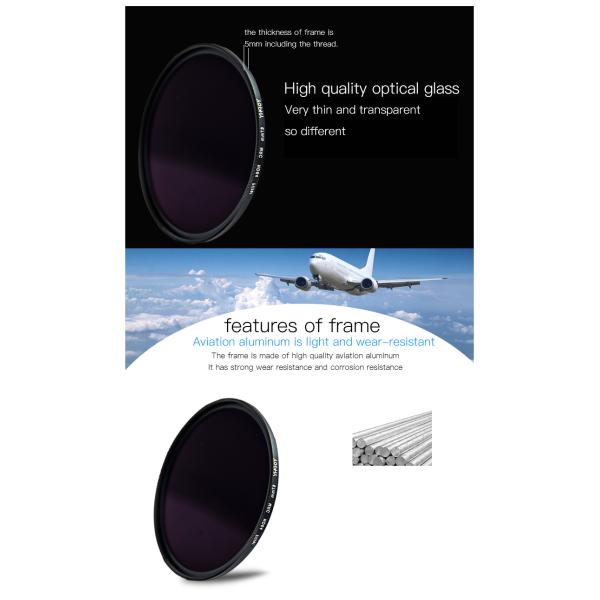 ND64 ND Camera Lens Filter Extend Exposure Time / Slower The Shutter Speed