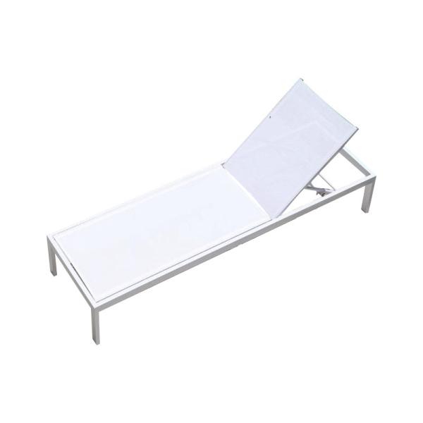 Outdoor Hotel Resort Patio Garden Sun Lounger Adjustable Aluminum Chaise Lounge Chair