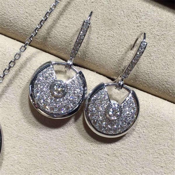 C Amulette errings 18k gold  white gold yellow gold rose gold diamond earring  Jewelry factory in Shenzhen, China