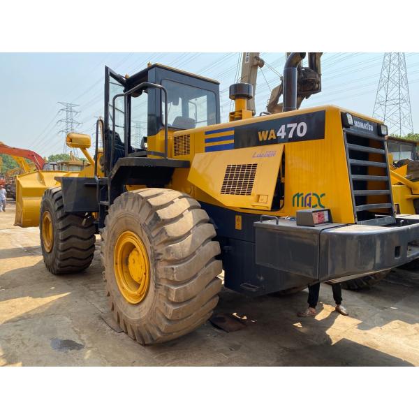 Front Loader Komatsu WA470 Wheel Loader For Construction Works Used 7TON Rated Load