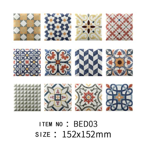 152x152mm Glossy Porcelain Wall Tiles for Indoor Use