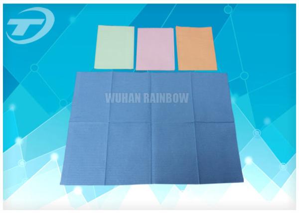 Disposable Medical Dental Patient Bibs 2 Ply Paper + 1 Ply Poly Film CE/ISO Certificate