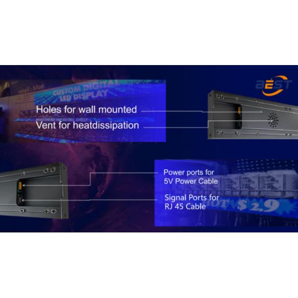 Pantalla de LED de tamaño personalizado de alta definición para interiores 300-1200x60mm gabinete de perfil de aluminio 3840Hz