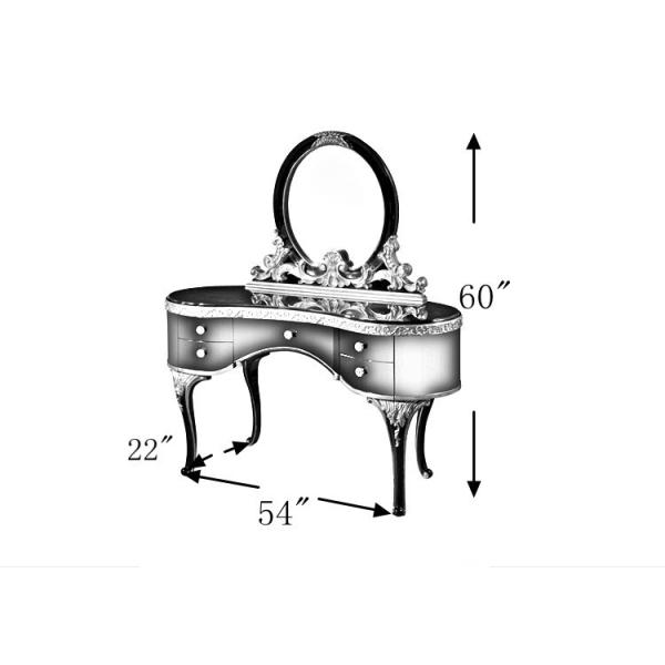 Antique dresser luxury european vanity dresser with mirror TE-008