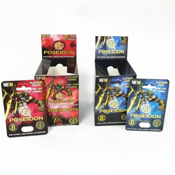 Display custom printing paper cards male enhancers sexual performance Poseidon card box