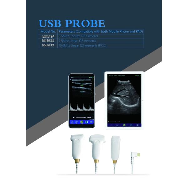 Hot Sale Smart USB Convex Medical Doppler Ultrasound Scanner Ultrasound Probe