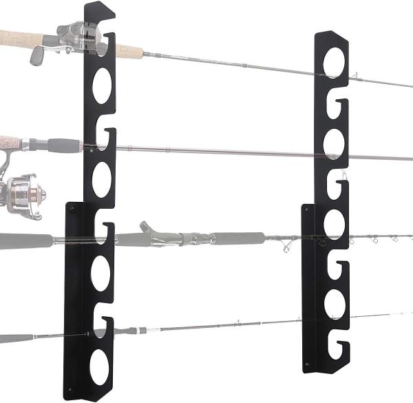 Coloured Custom Wall Mounted Fishing Pole Holder Perfeito para Garagem e Porão