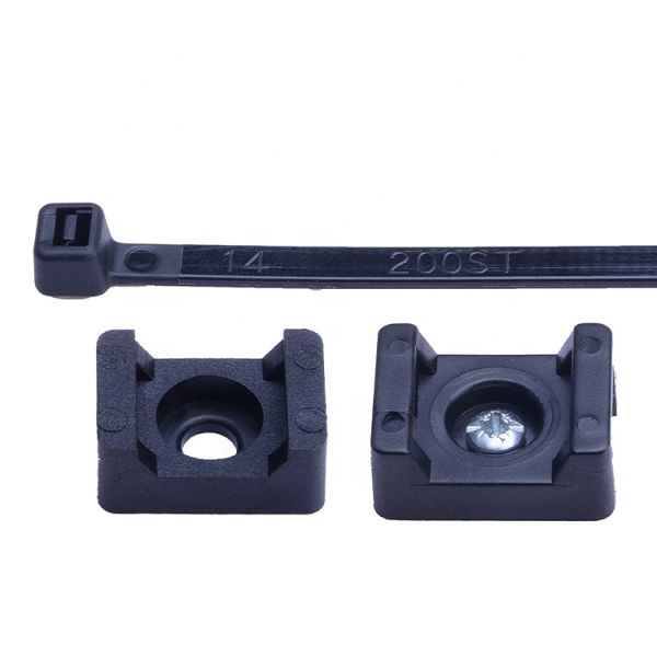 Plastic Zip Tie Anchors Saddle Type Convenient Nylon 66 Material