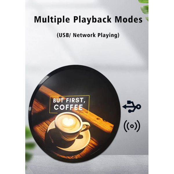 Creative Round LCD Screen Circular Digital Signage Smart Advertising Display Wall Mounted Hanging Monitor for Luxury Store OEM